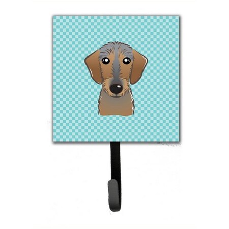 Micasa Checkerboard Blue Wirehaired Dachshund Leash & Key Holder MI714190